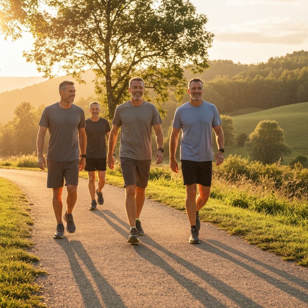 Men 40+ enjoying outdoor activities